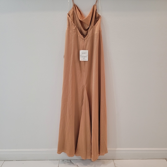 Free People Fame & Partners Gold Rosabel Maxi Dress Size 12 - Picture 7 of 16